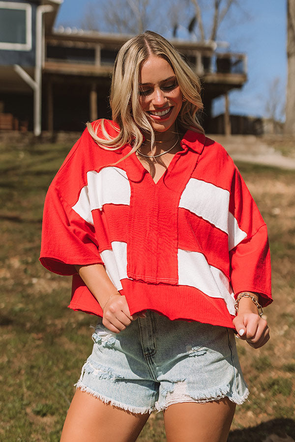 Sparks Fly Oversized Crop Tee