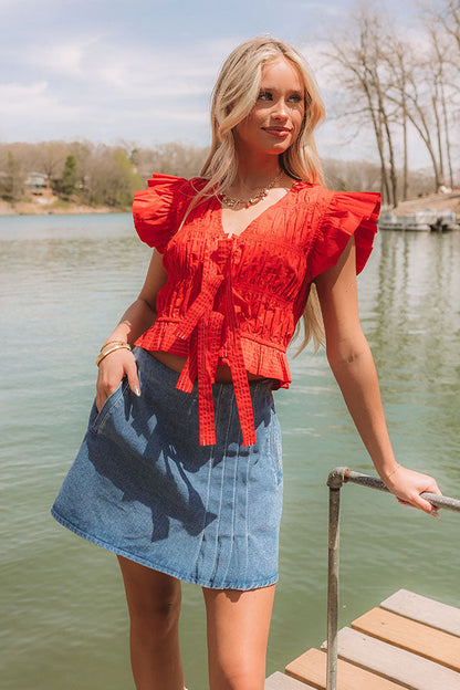 Liberty Lane Smocked Top