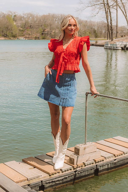Liberty Lane Smocked Top