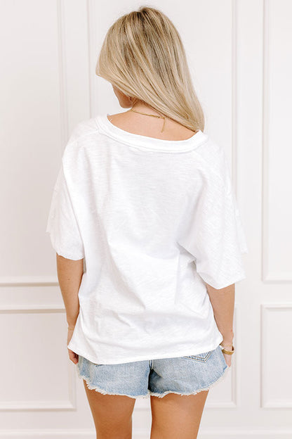 Casual Hangout Tee in White