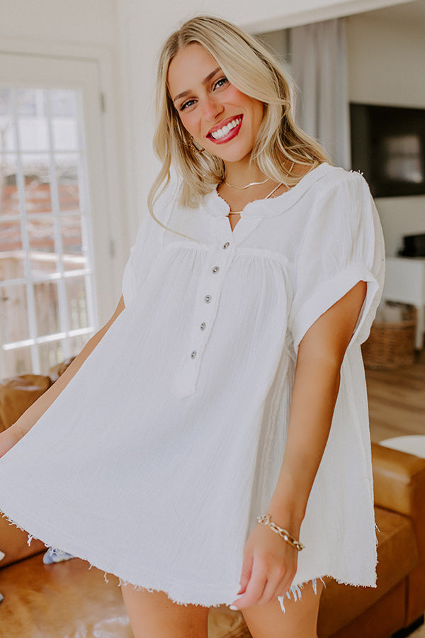 Vista Views Gauze Top in White