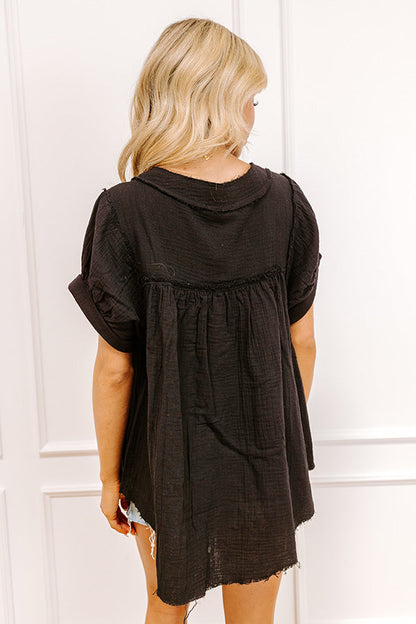 Vista Views Gauze Top in Black