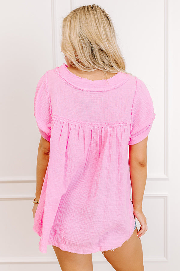 Vista Views Gauze Top in Pink