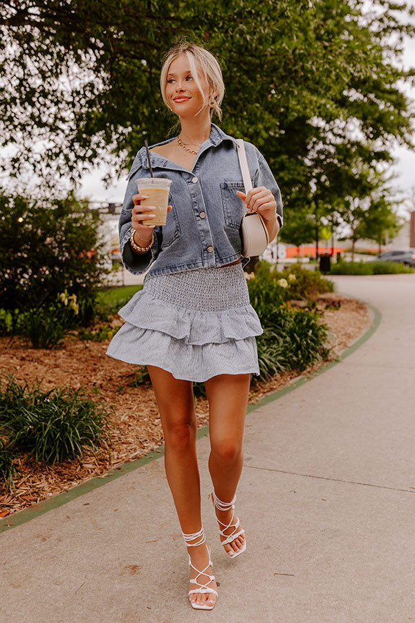 First Class Chic Denim Button Up