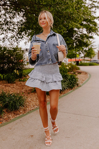 First Class Chic Denim Button Up