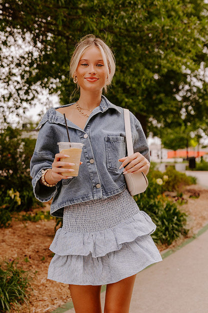 First Class Chic Denim Button Up