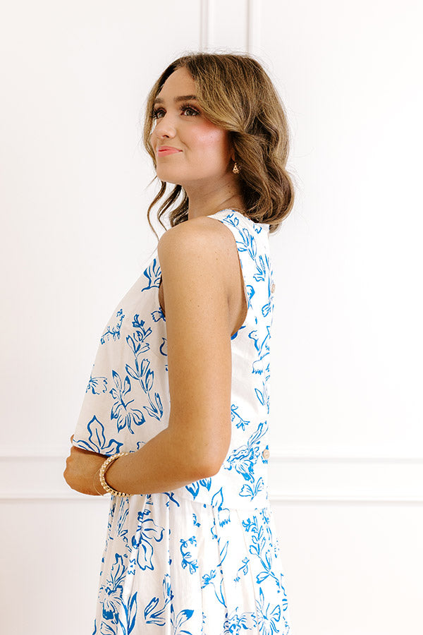 Chic and Serene Floral Top