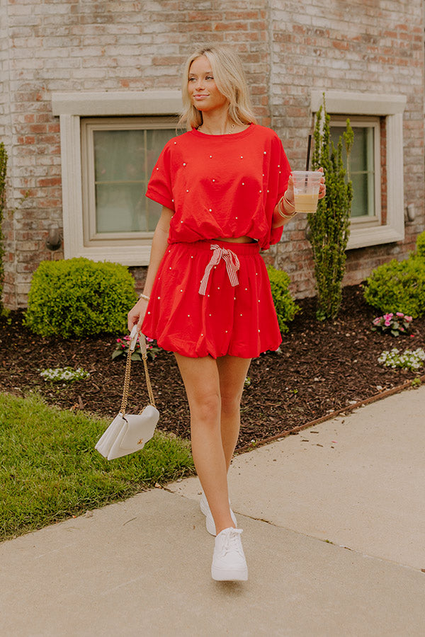 Belle of the Parade Embellished Crop Top