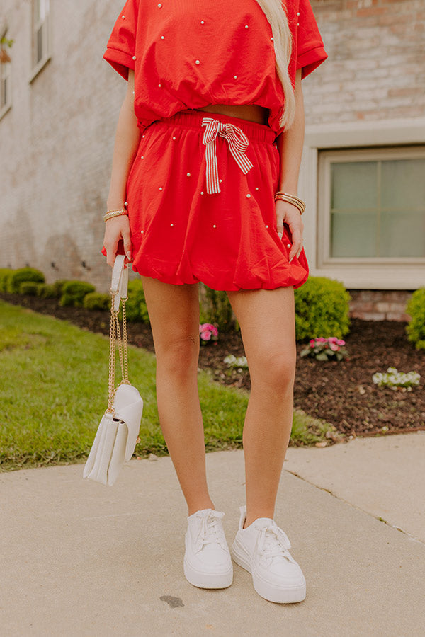 Belle of the Parade High Waist Embellished Mini Skirt