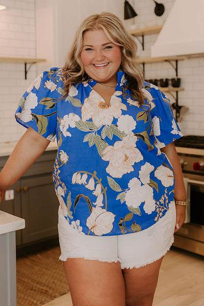 Garden Daydream Floral Top Curves