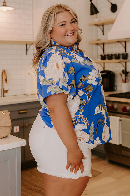 Garden Daydream Floral Top Curves