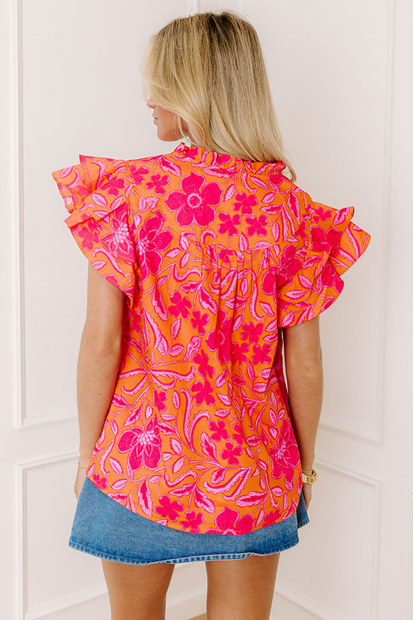 Mimosas Sippin' Floral Top