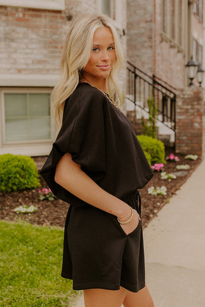 Everyday Chic Bubble Top in Black
