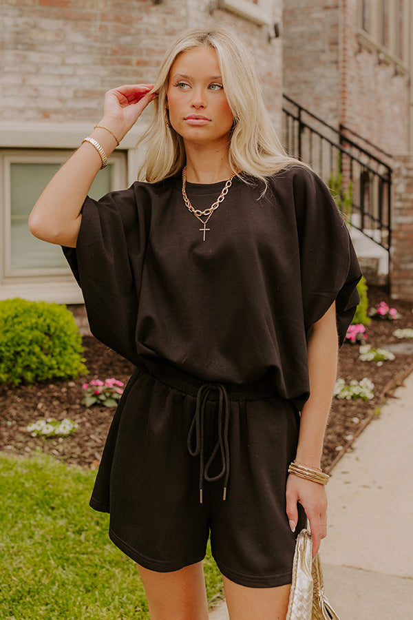 Everyday Chic Bubble Top in Black
