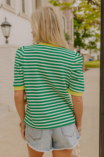 Key Lime Cutie Stripe Top