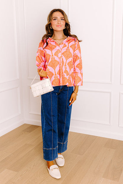 Sunny Whirlwind Shift Top