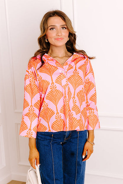 Sunny Whirlwind Shift Top