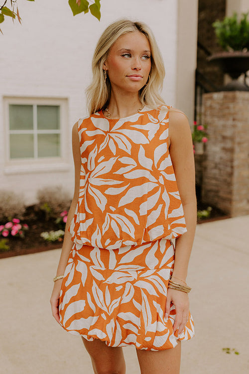 Girls Trip Chic Bubble Top in Orange