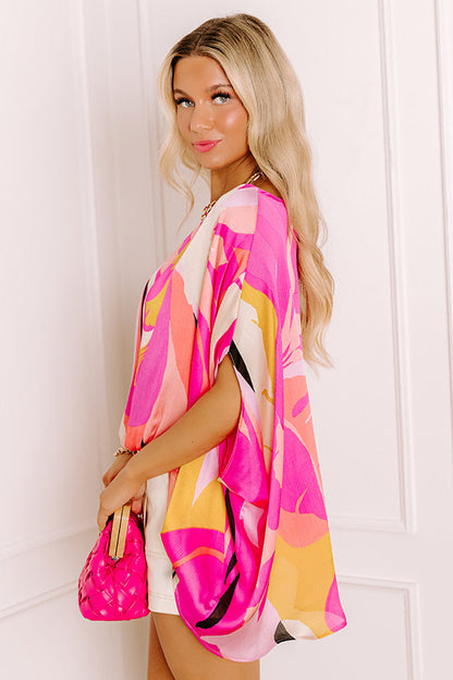 Shades Of Paradise Caftan Top in Pink