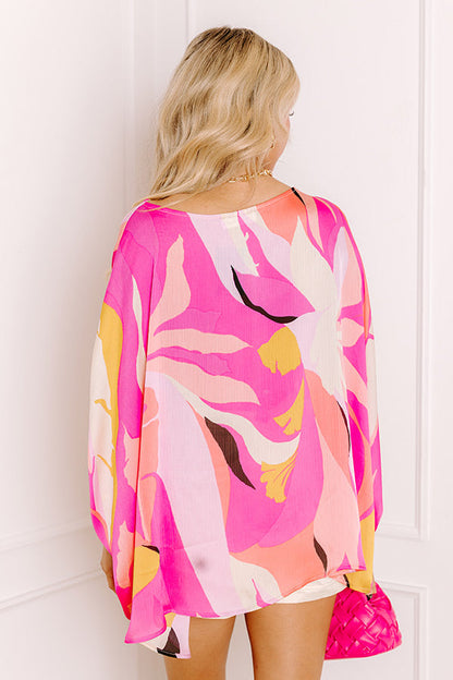 Shades Of Paradise Caftan Top in Pink