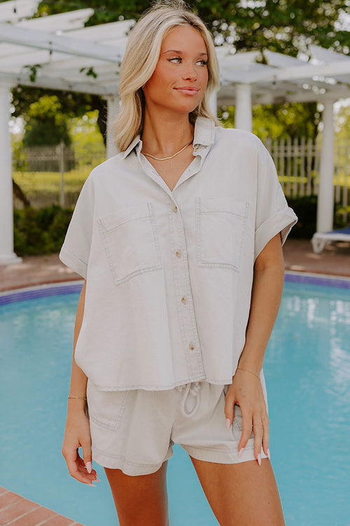 Coastal Living Chambray Button Up