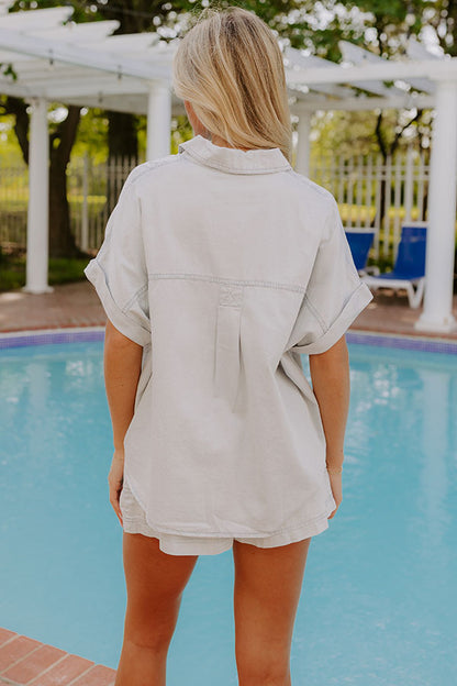 Coastal Living Chambray Button Up