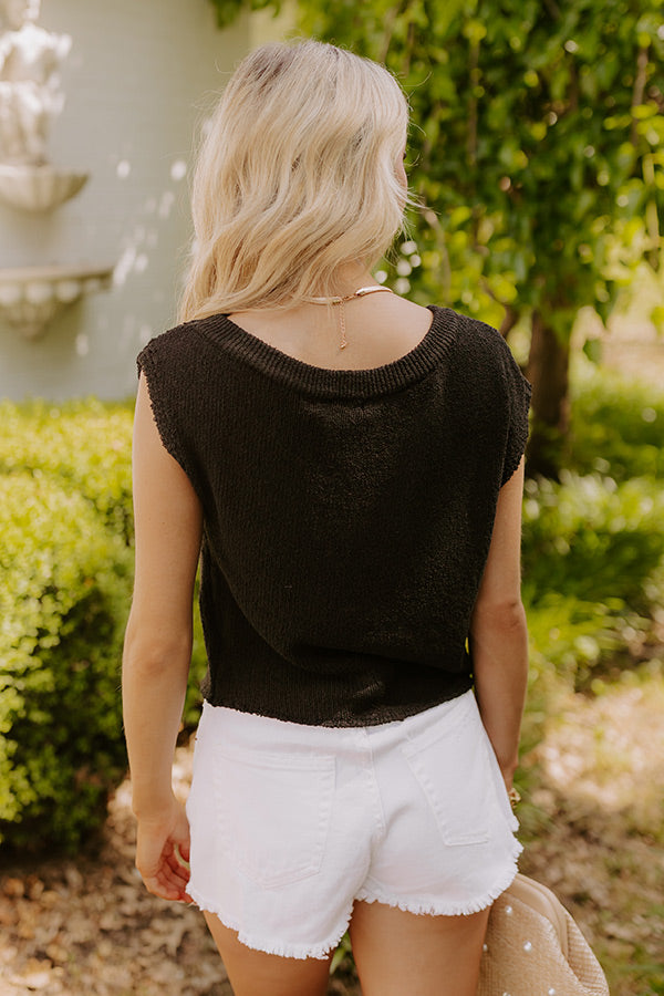 Take Me To Nantucket Knit Top in Black