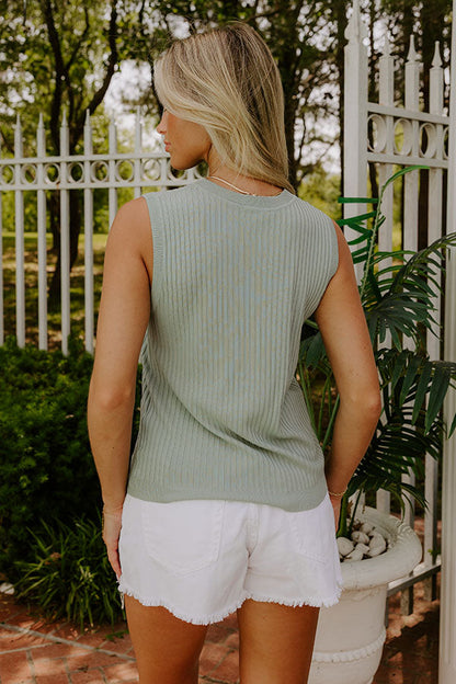 Minimal Muse Knit Top in Pear