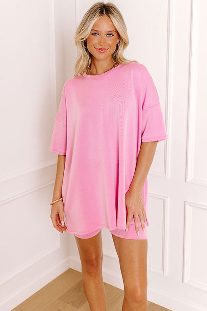 Sweet Serenity Oversized Tee in Pink