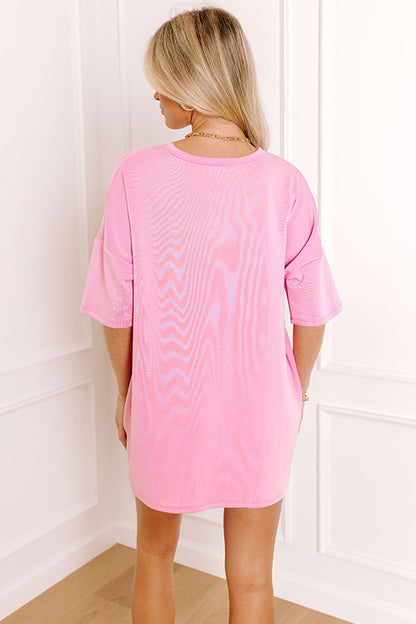 Sweet Serenity Oversized Tee in Pink