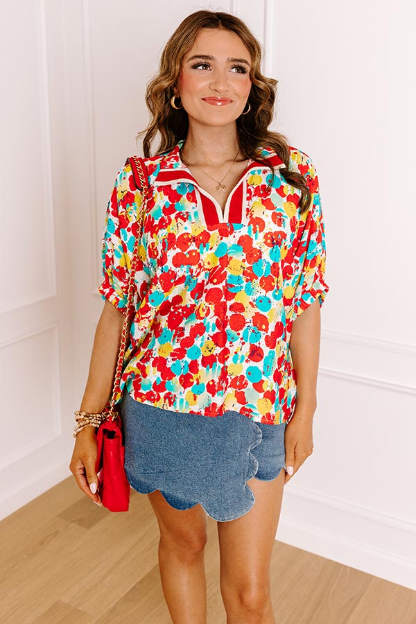Fiesta On The Square Shift Top