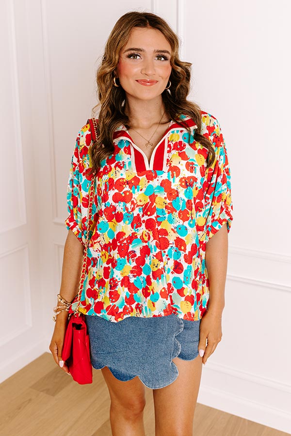 Fiesta On The Square Shift Top