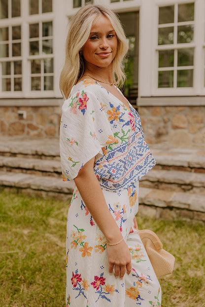 Boho Chic Floral Front Tie Top