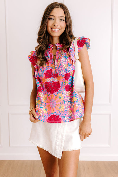 Fiesta Bloom Shift Top
