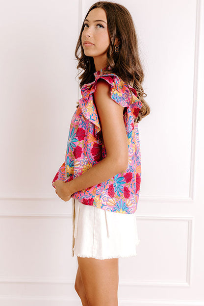 Fiesta Bloom Shift Top