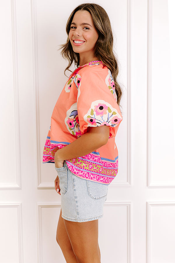 Blooming Personality Floral Shift Top