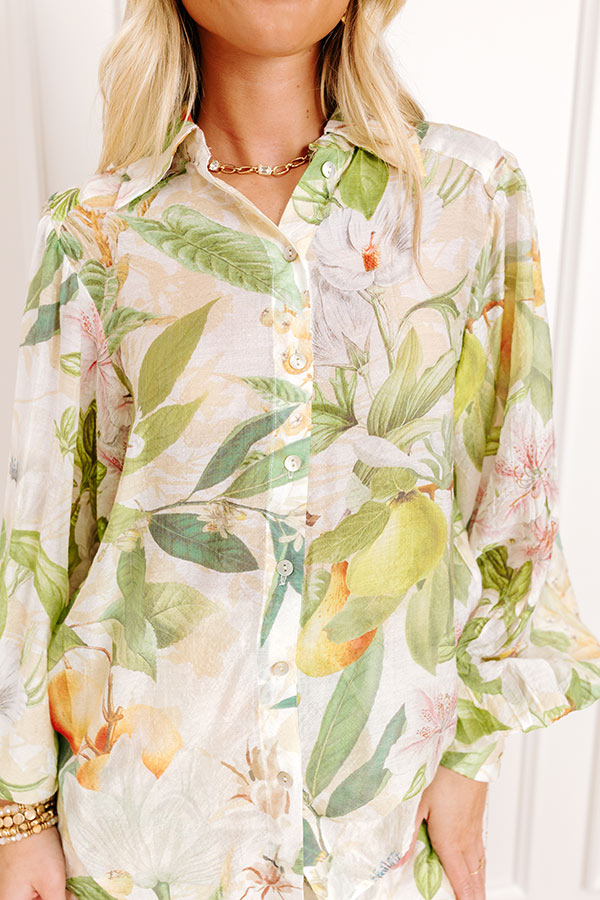 Tropical Bliss Button Up Top