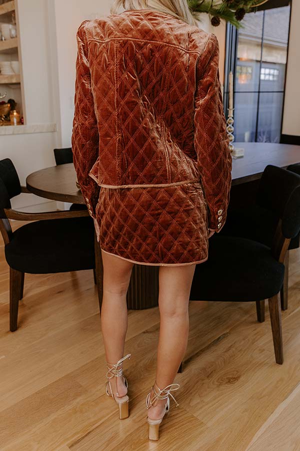 Upper East Chic High Waist Quilted Mini Skirt