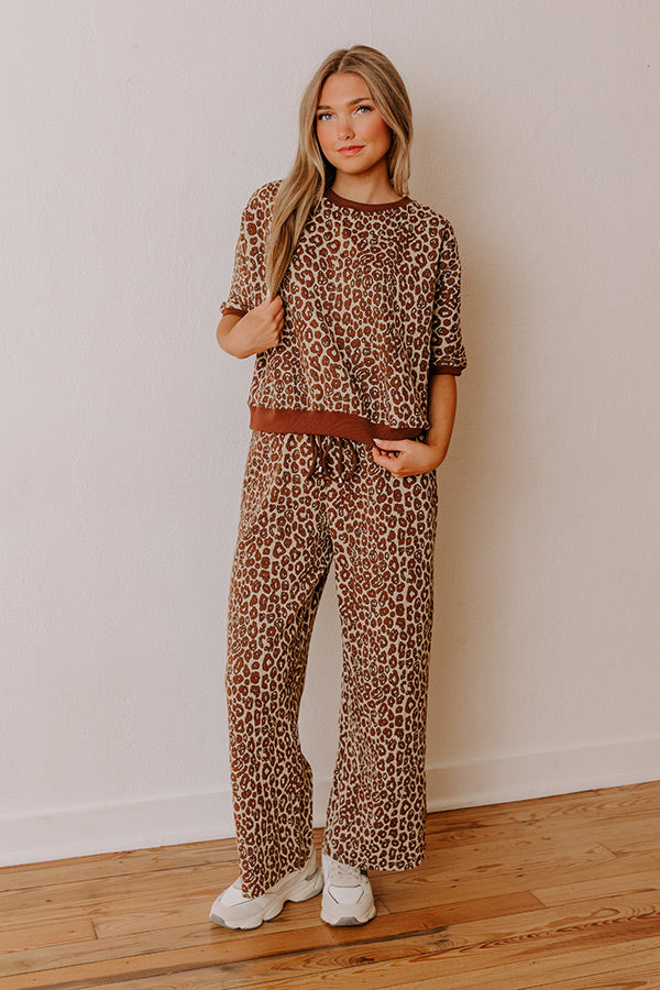 Wild Whisper Leopard Jacquard Top