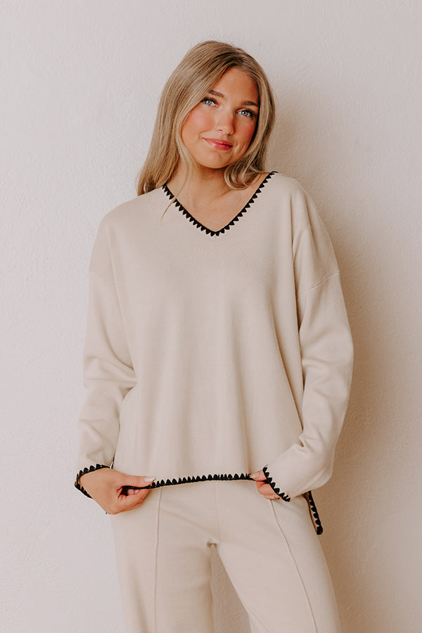 Serene Energy Knit Sweater Top