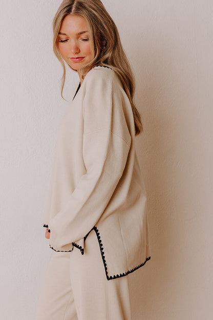 Serene Energy Knit Sweater Top