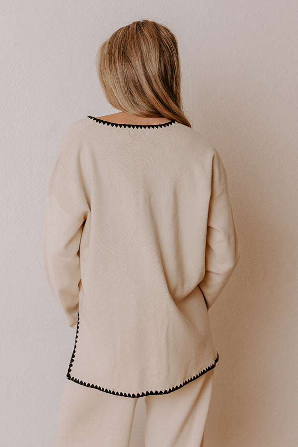 Serene Energy Knit Sweater Top