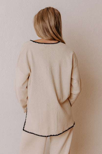 Serene Energy Knit Sweater Top