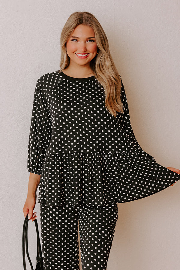Spotted In Style Shift Top
