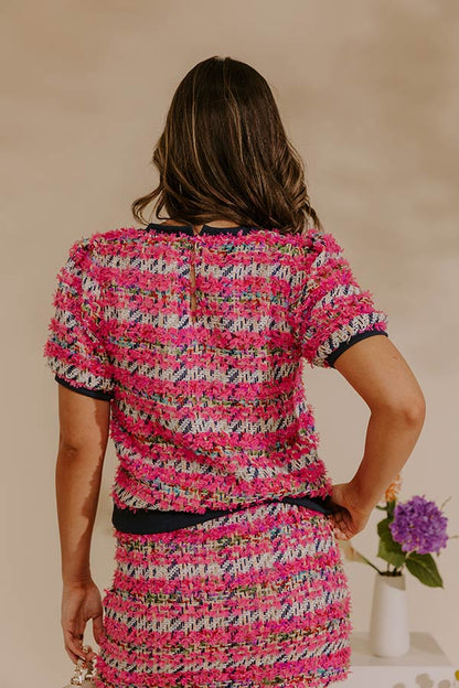Chic Avenue Tweed Top