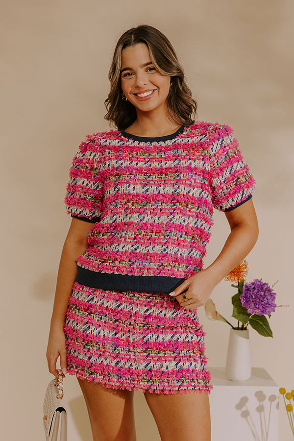 Chic Avenue Tweed Top