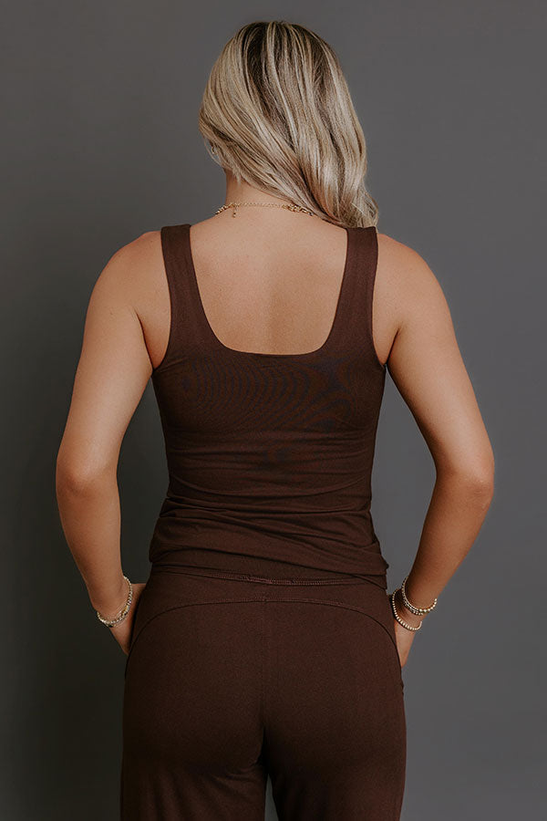 Elite Comfort Buttery Soft Tank in Chestnut