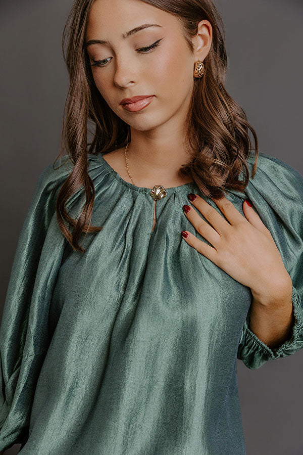 Social Chic Shift Top in Pear