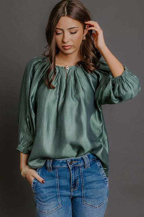 Social Chic Shift Top in Pear