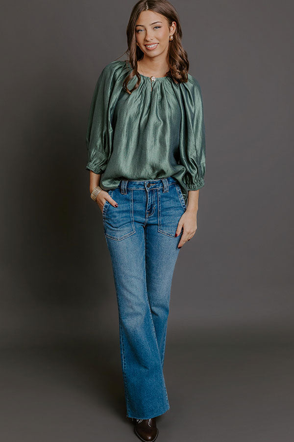 Social Chic Shift Top in Pear